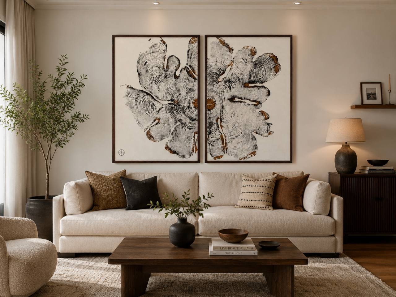 Ladysmith Cedar Bloom Diptych